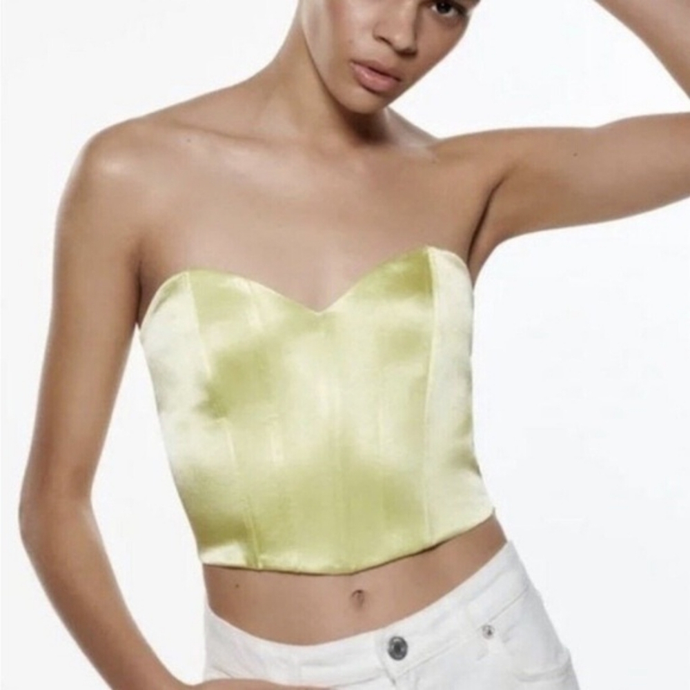 Zara Strapless Cropped Corset Top